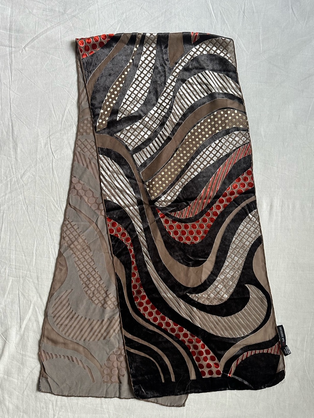 Vintage Velvet Burnout Scarf